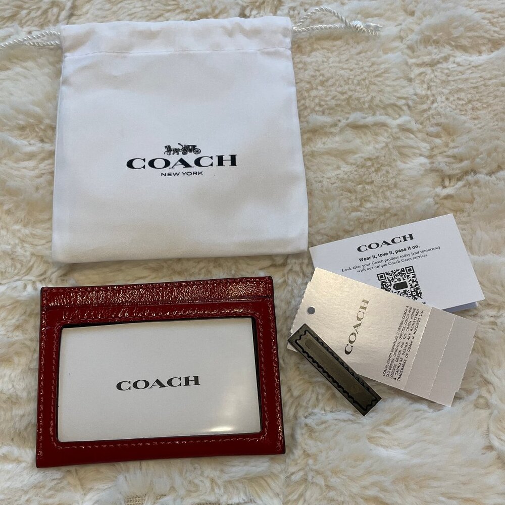 Coach Slim Card Holder with ID window ~ NWT - Picture 3 of 7